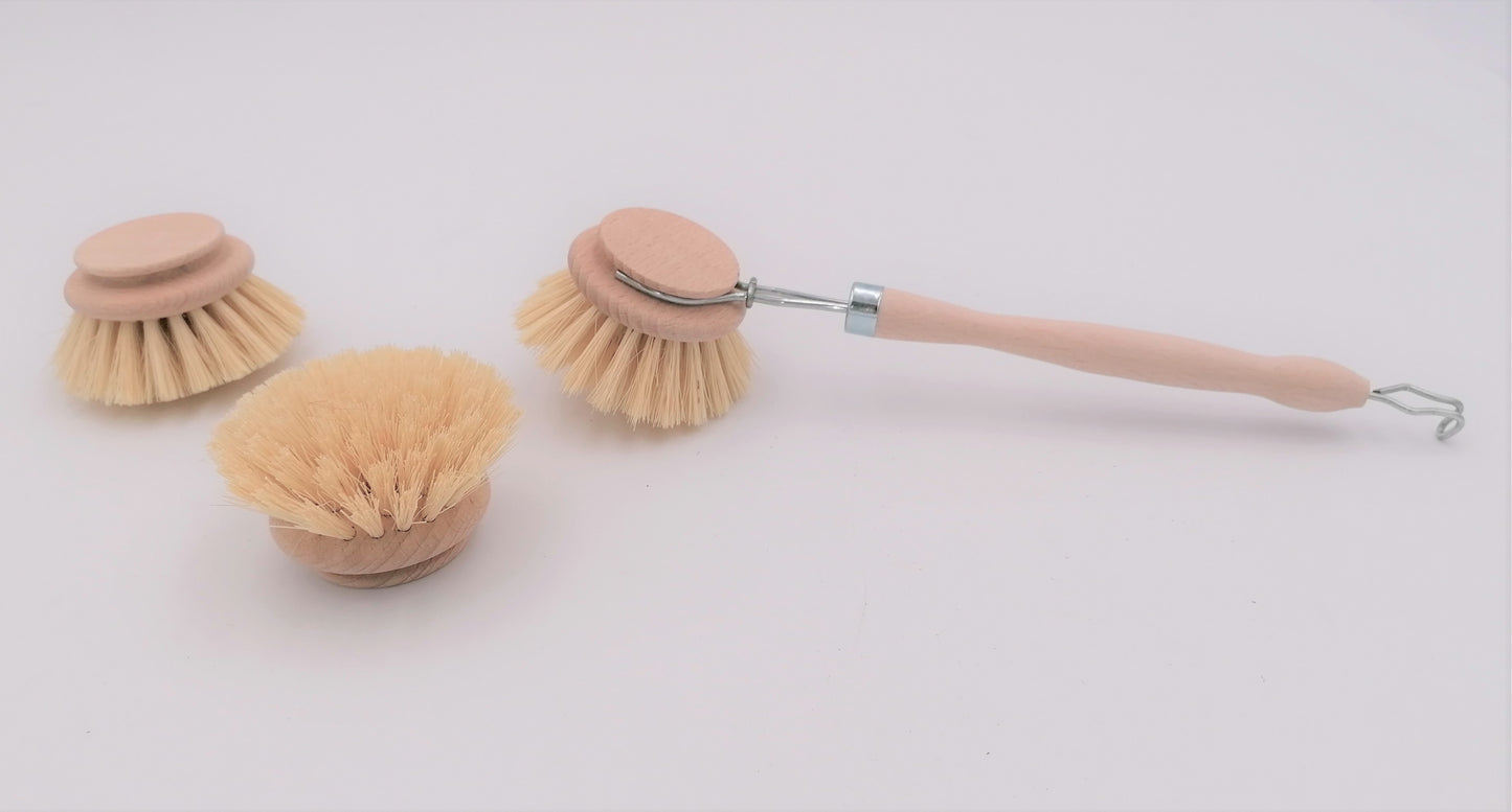 Spülbürste aus veganer Naturfibre inkl. Ersatzkopf