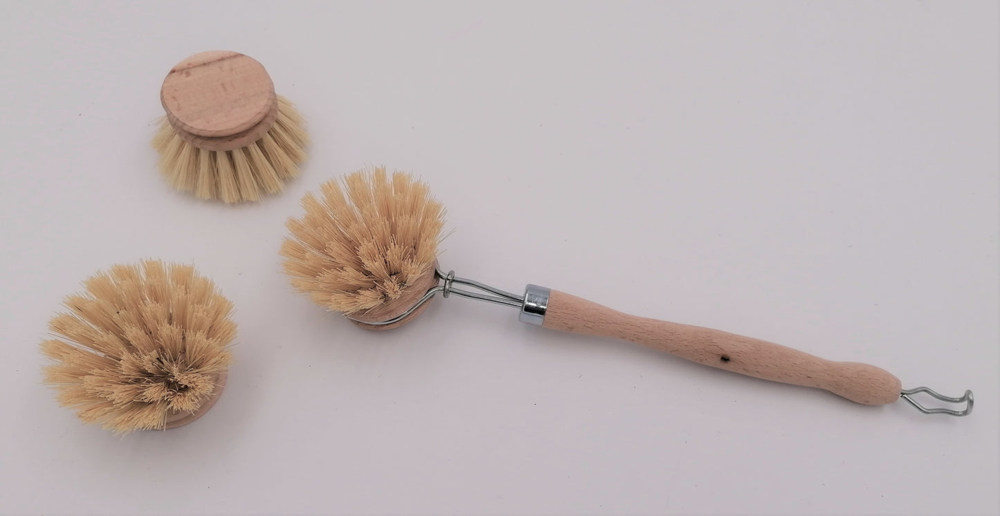 Spülbürste aus veganer Naturfibre inkl. Ersatzkopf